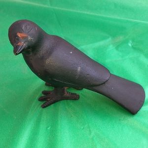 Cast iron black bird figure